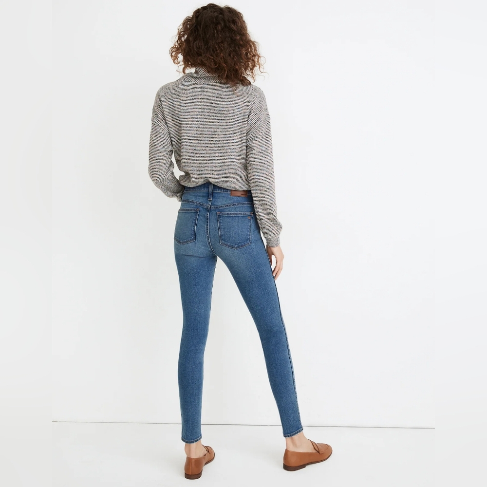 Madewell 10” High Rise Blue Skinny Jeans - Size 30 - Picture 2 of 6